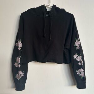 LA Hearts Hoodie with Floral Embroidery